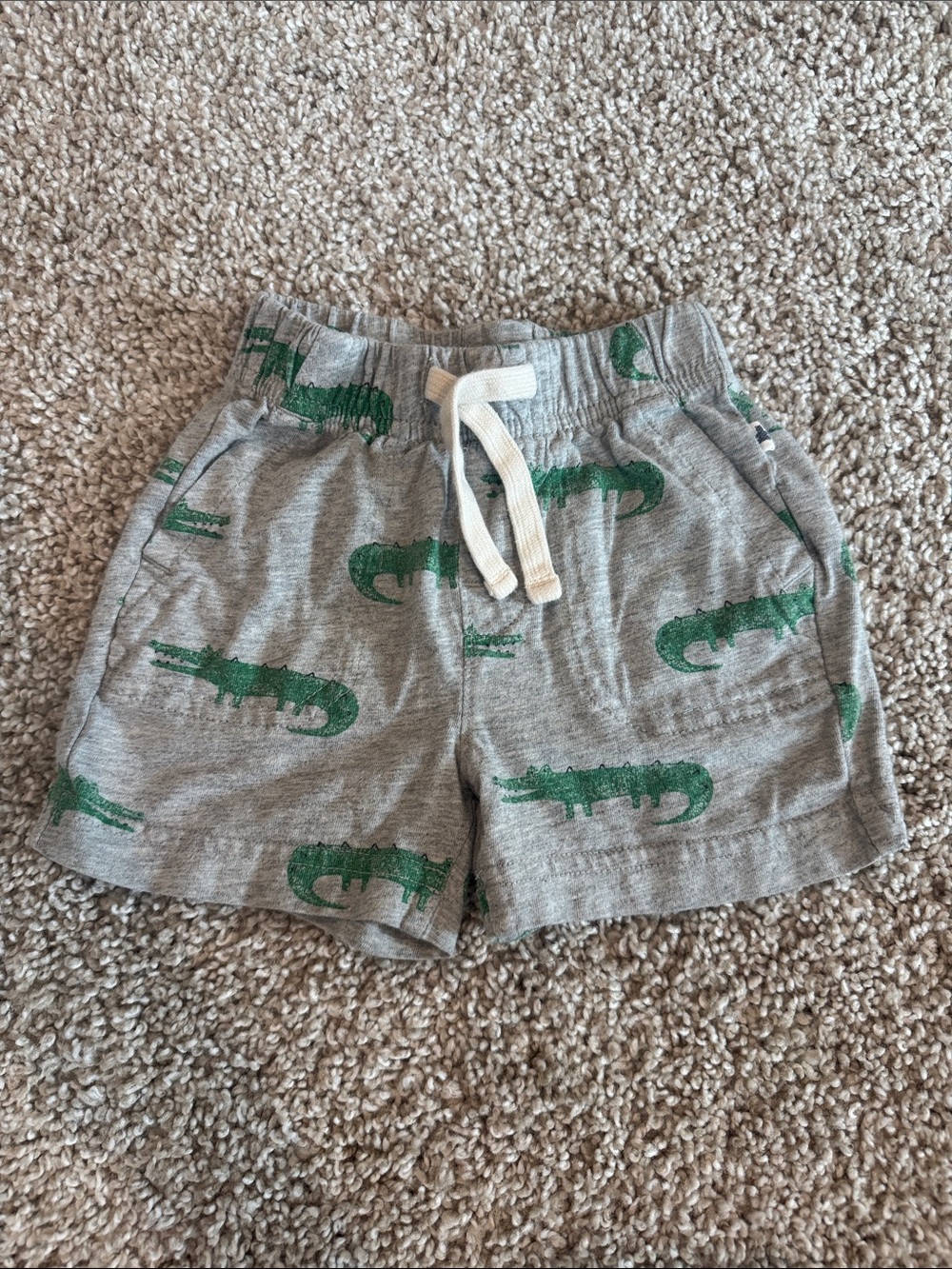 Baby GAP Mix & Match Grey Shorts with Green Crocodile Print 6-12 Month